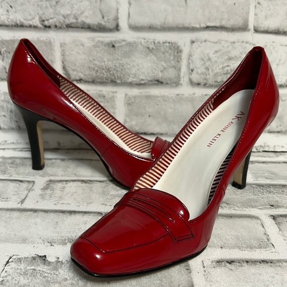Anne Klein | Shoes | Anne Klein Red Patent Heels Size 65 Stunning Excellent  Condition | Poshmark